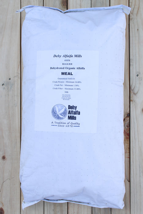 Alfalfa Meal Organically Grown for Plants or Animals (3-0.5-3) - 50 lb Bag