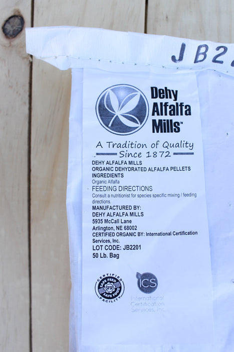 Alfalfa Pellets Organically Grown 17% Protein - 50 lb Bag