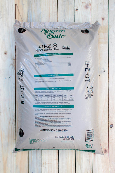 Nature Safe All Season Fertilizer (10-2-8) - 50 lb Bag