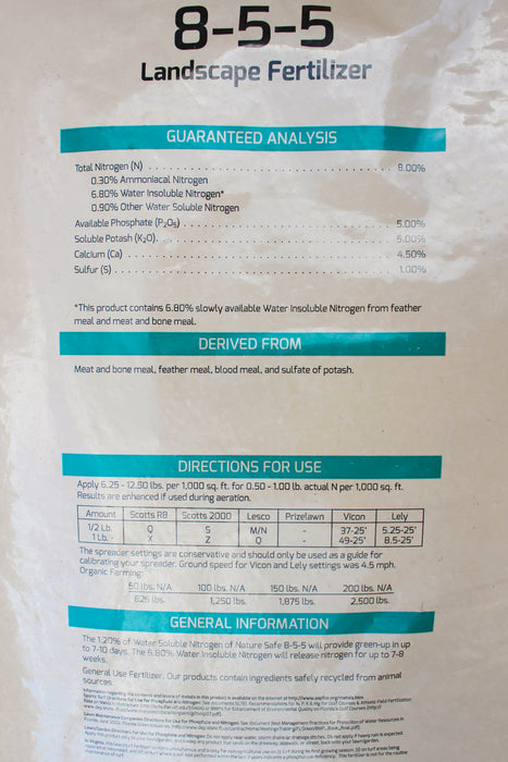 Nature Safe Fertilizer (8-5-5) - 50 lb Bag
