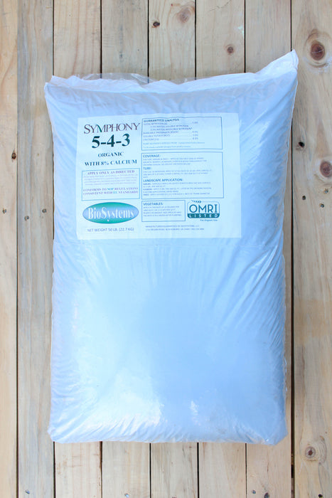 Symphony Organic Fertilizer w/9% Ca (5-4-3) - 50 lb Bag