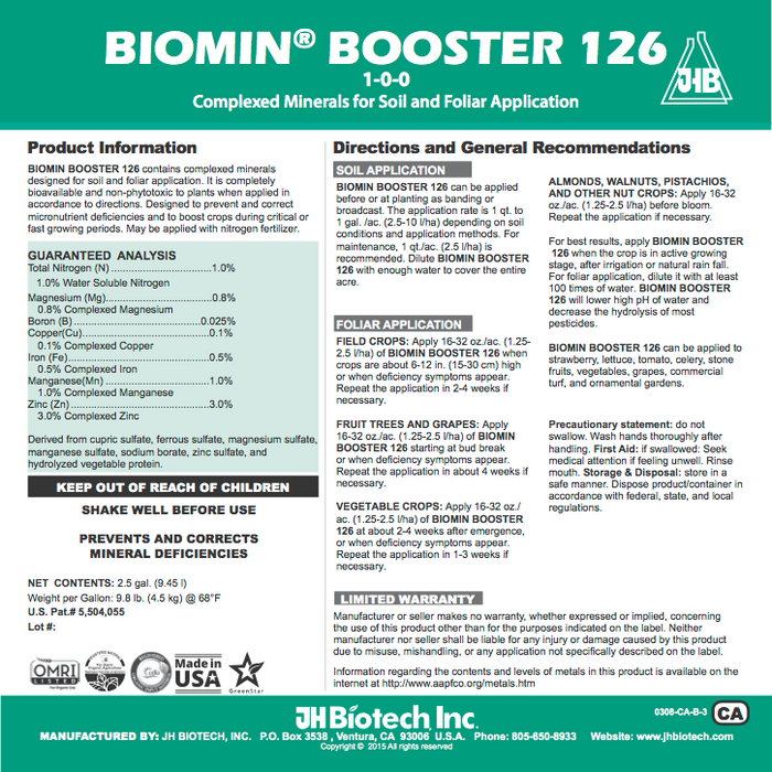 Biomin® Booster 126 Amino Acid Chelated Minerals - Gallon