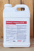 A large white plastic jug of BRANDT Organics 3% Boron, standing upright against a rustic wooden plank background.