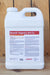 A large white plastic jug of Brandt Organics 6% Calcium liquid fertilizer, featuring a detailed white label with red and black text, set against a rustic wooden plank background.