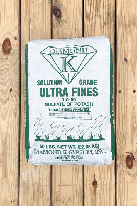 Diamond K Solution Grade Ultra Fines SOP (0-0-50) - 50 lb Bag