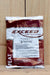 A bag of Vision Exceed Peat Legume Inoculant for peas, vetch, and lentils, placed on a light-colored wooden surface. The packaging is white with dark reddish-brown graphics and text.