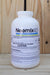 A white plastic bottle of Neemix 4.5 insect growth regulator, standing upright against a light-colored wooden plank background.