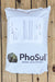 A large white bag of Phosul fertilizer, placed on a light brown wooden plank surface.