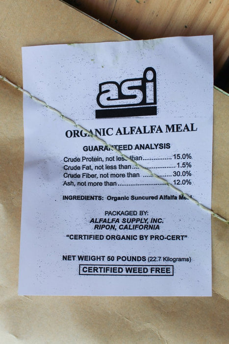 Alfalfa Meal OG - 50 lbs - Seven Springs Farm Supply