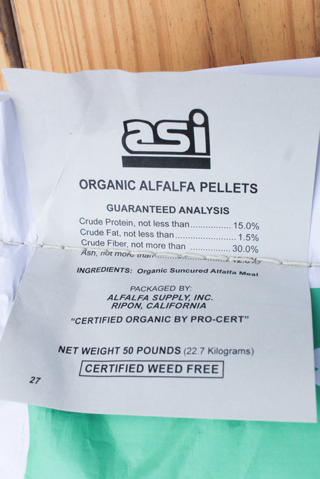 Alfalfa Pellets OG - 50 lbs