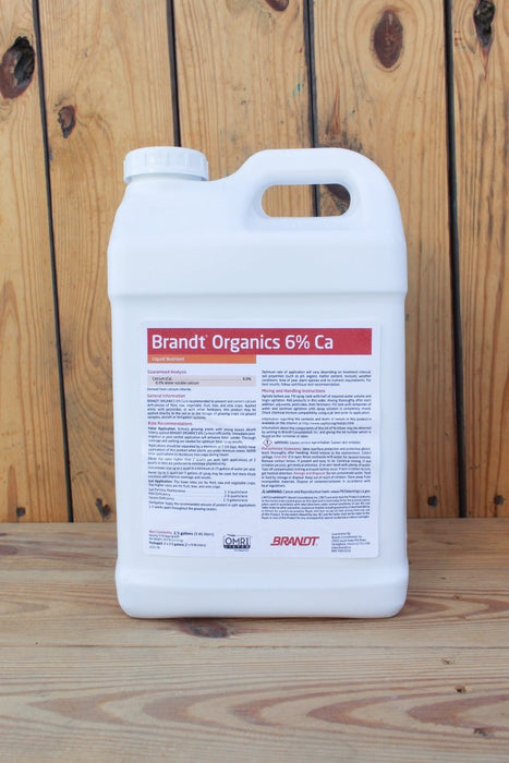 Brandt Organics 6 Ca Liquid - 2.5 Gallon - Seven Springs Farm Supply