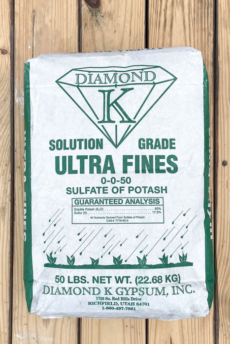 Diamond K Solution Grade Ultra Fines SOP (0-0-50) - 50 lb - Seven Springs Farm Supply