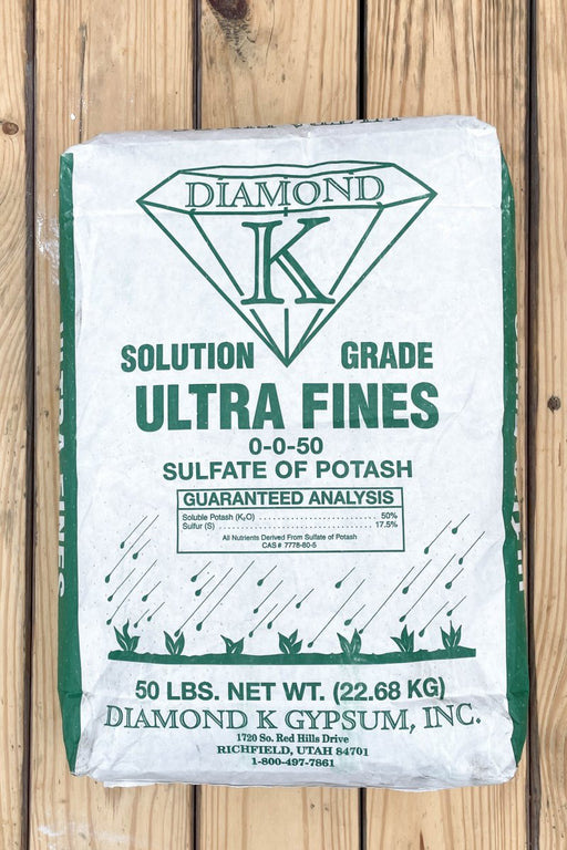 Diamond K Solution Grade Ultra Fines SOP (0-0-50) - 50 lb - Seven Springs Farm Supply