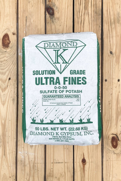Diamond K Solution Grade Ultra Fines SOP (0 - 0 - 50) - 50 lb Bag - Seven Springs Farm Supply