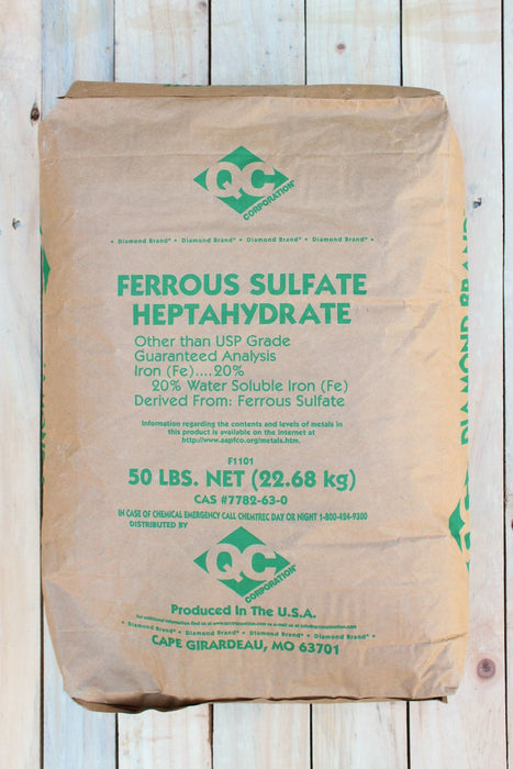 Iron Sulfate Powder 20% - 50 lb - Seven Springs Farm Supply