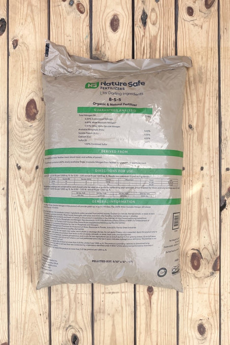 Nature Safe Fertilizer (8 - 5 - 5) - 50 lb Bag - Seven Springs Farm Supply