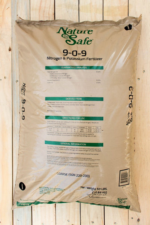 Nature Safe N & K Fertilizer (9-0-9) - 50 lb - Seven Springs Farm Supply