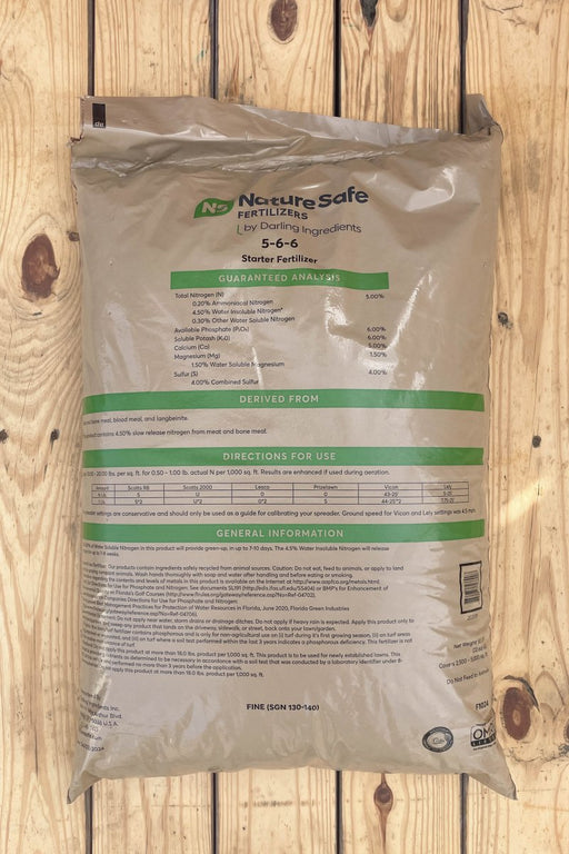 Nature Safe Starter Fertilizer (5-6-6) - 50 lb - Seven Springs Farm Supply