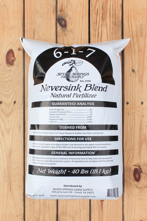 Neversink Blend Natural Fertilizer (6-1-7) - 40 lb - Seven Springs Farm Supply