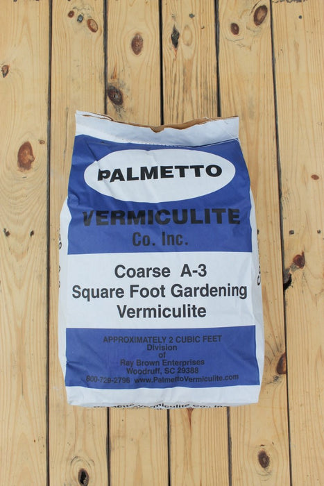 Palmetto Vermiculite COARSE A - 3 Aggregate Vermiculite - 2 cu ft Bag - Seven Springs Farm Supply