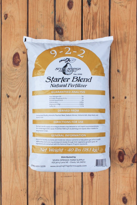 general fertilizer for plants Seven Springs Starter Blend Natural Fertilizer (9-2-2)