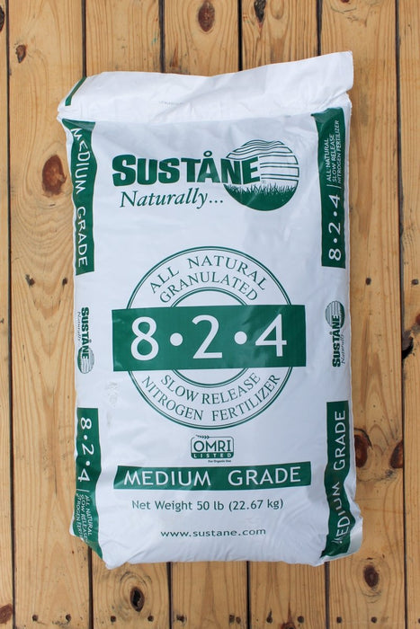 Sustane Granulated Fertilizer (8 - 2 - 4) Medium Grade - 50 lb Bag - Seven Springs Farm Supply