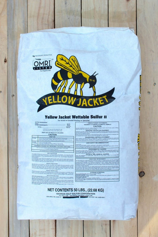Yellow Jacket Wettable Sulfur II - 50 lb Bag - Seven Springs Farm Supply