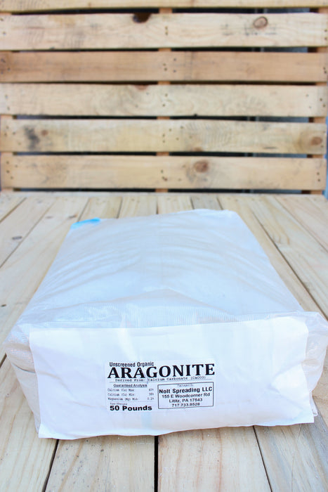 Aragonite Raw (0-0-0-Ca 38%) - 50 lb Bag