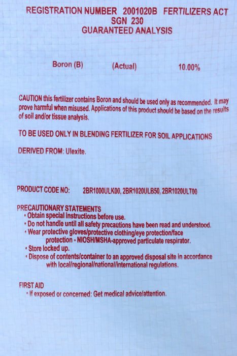 Boron 10% Granular - 50 lb Bag