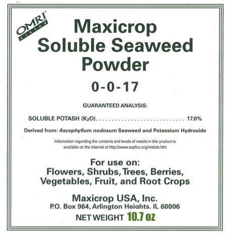 Maxicrop Soluble Seaweed Powder (0-0-17) - 10.7 oz