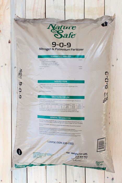 Nature Safe N & K Fertilizer (9-0-9) - 50 lb Bag