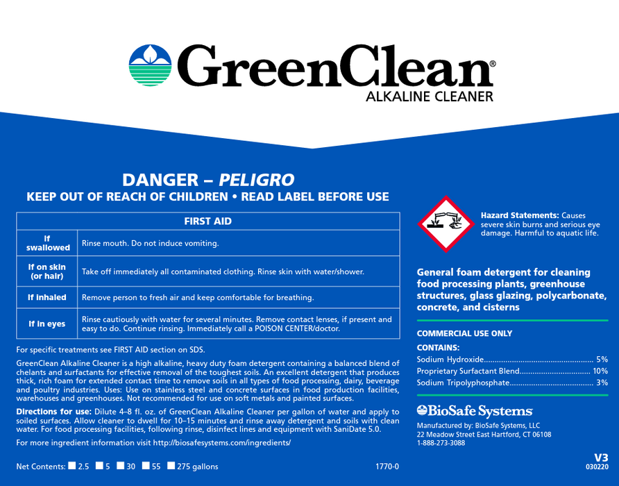 GreenClean Alkaline Cleaner - 5 Gallon