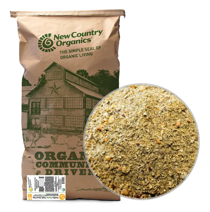 New Country Organics  - Organic Soy-Free, Corn-Free Poultry Starter Feed - 40 lb Bag