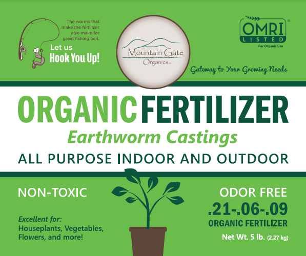Worm Castings Mountain Gate Organics - 5 lb Bag