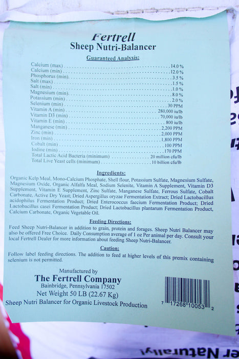 Fertrell Sheep Nutri Balancer - 50 lb Bag