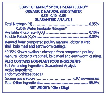 Coast of Maine Sprout Island Blend Organic Seed Starter - 2 cu ft Bag