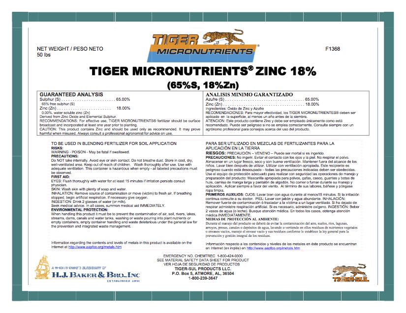 Zinc Oxide 18% Granular - 50 lb Bag