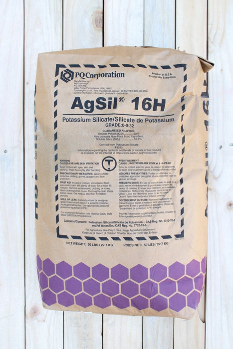 AgSil 16H Potassium Silicate Powder 52% SiO2 (0 - 0 - 32) 50 lb Bag - Seven Springs Farm Supply