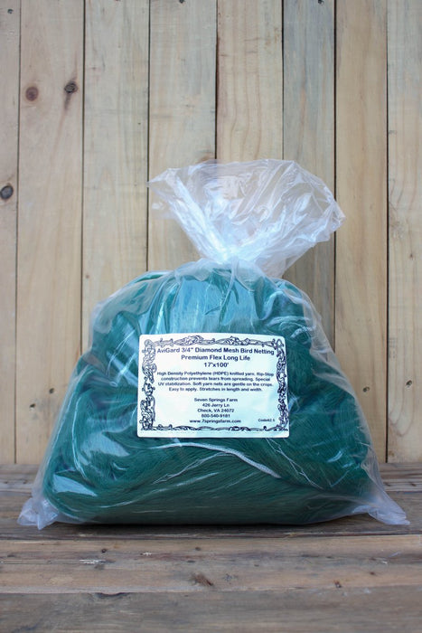 AviGard Premium Flex Long Life Bird Netting - 17'x100' - Seven Springs Farm Supply