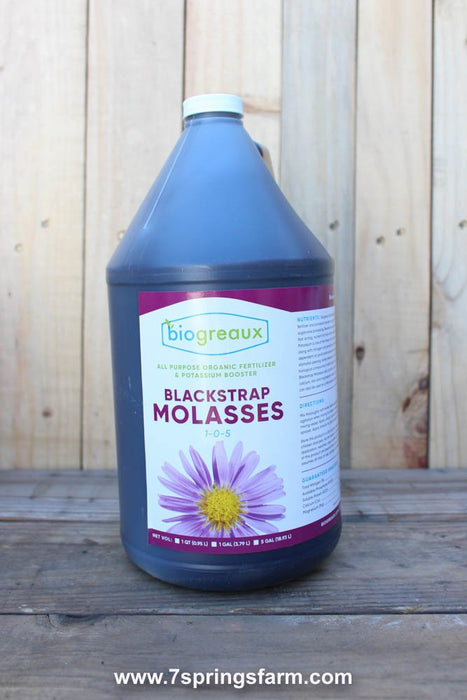 molasses fertilizer for plants Biogreaux Blackstrap Molasses (1-0-5) 1 Gallon — Seven Springs Farm Supply