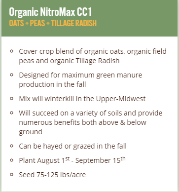 BioMax CC1 OG - Oats/Peas/Radish - 50 lb Bag - Seven Springs Farm Supply