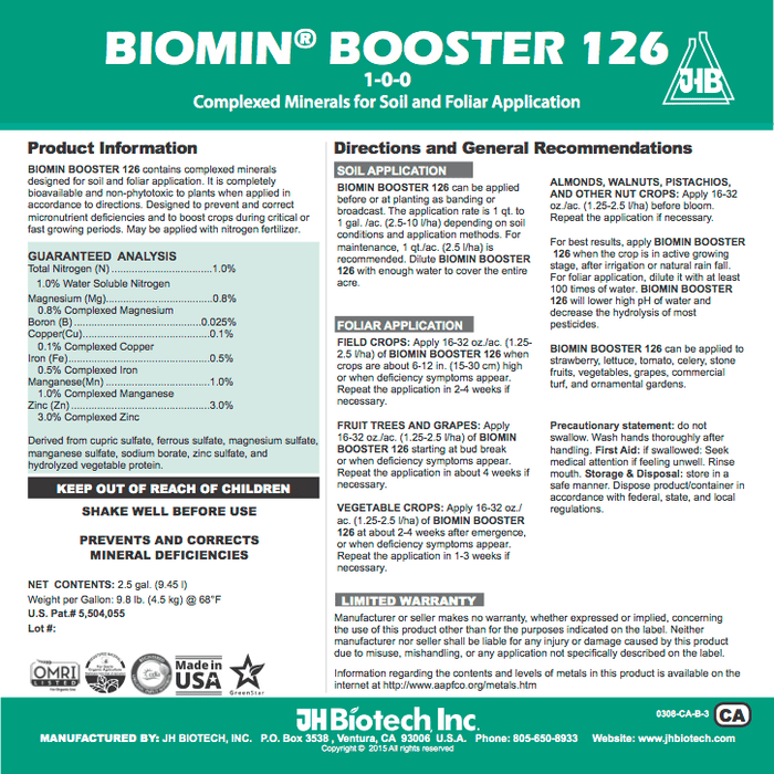 Biomin Booster 126 - 1 Gallon - Seven Springs Farm Supply