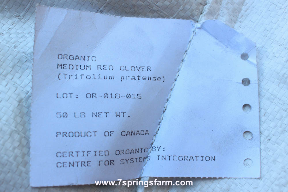 Clover - Medium Red OG Cover Crop Seed - 50 lb Bag - Seven Springs Farm Supply