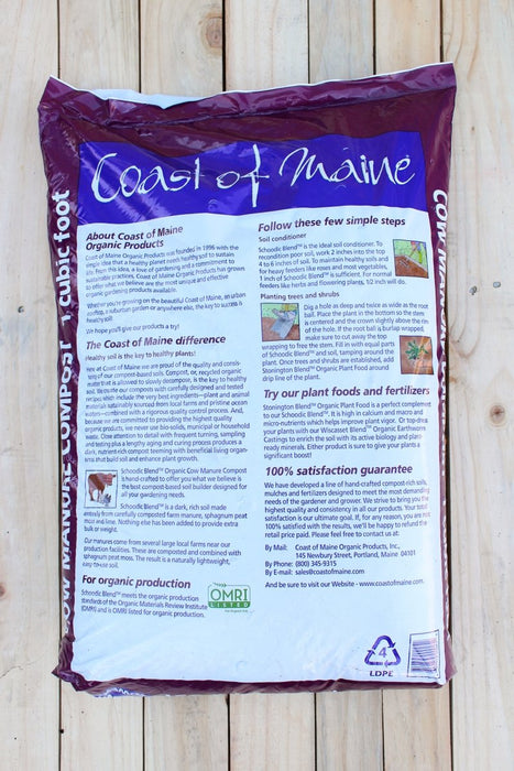 Coast of Maine Schoodic Blend Compost - 1 cu ft Bag - Seven Springs Farm Supply