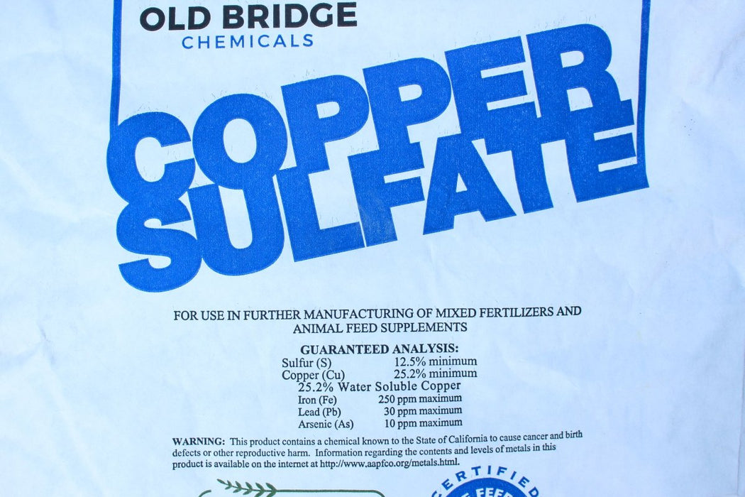 Copper Sulfate Powder - 50 lb Bag - Seven Springs Farm Supply