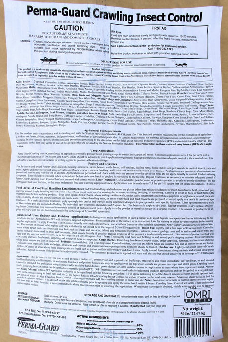 Diatomaceous Earth (DE) Crawling Insect Control - 50 lb Bag - Seven Springs Farm Supply