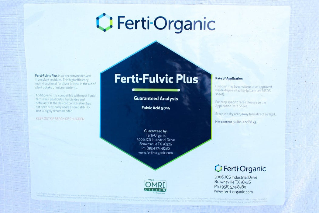 Ferti Fulvic Plus (90% Fulvic Acid) - 50 lb Bag - Seven Springs Farm Supply