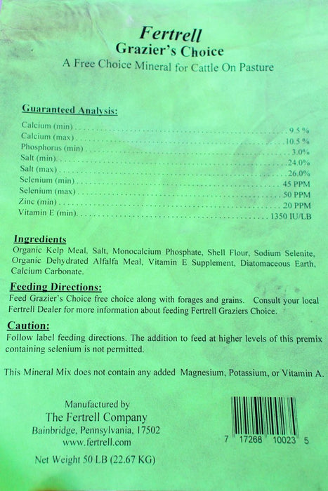 Fertrell Grazier's Choice - 50 lb Bag - Seven Springs Farm Supply