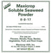 Maxicrop Soluble Seaweed Powder (0 - 0 - 17) - 22 lb - Seven Springs Farm Supply