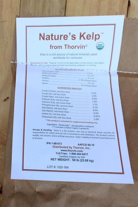 Nature's Kelp from Thorvin - 50 lb Bag - Seven Springs Farm Supply